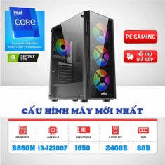 PC GAMING Thế Hệ 12 CPU i3 12100F GTX 1650 B660M SSD 240G RAM 8G